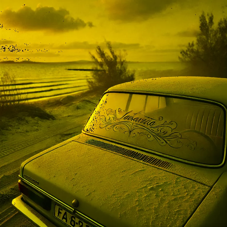 The Name on Dusty Glass